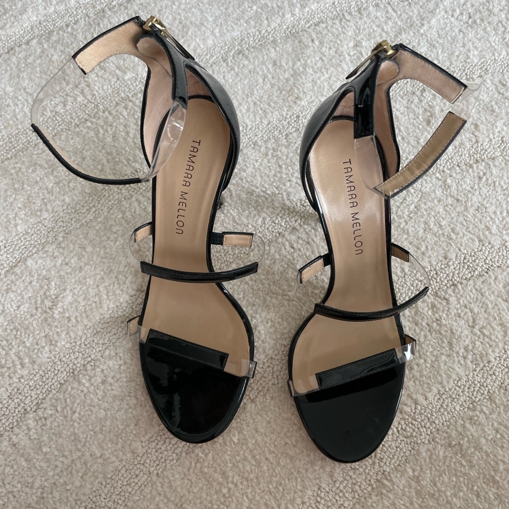 Tamara Melon Frontline Black Patent Leather Size 38/ W8